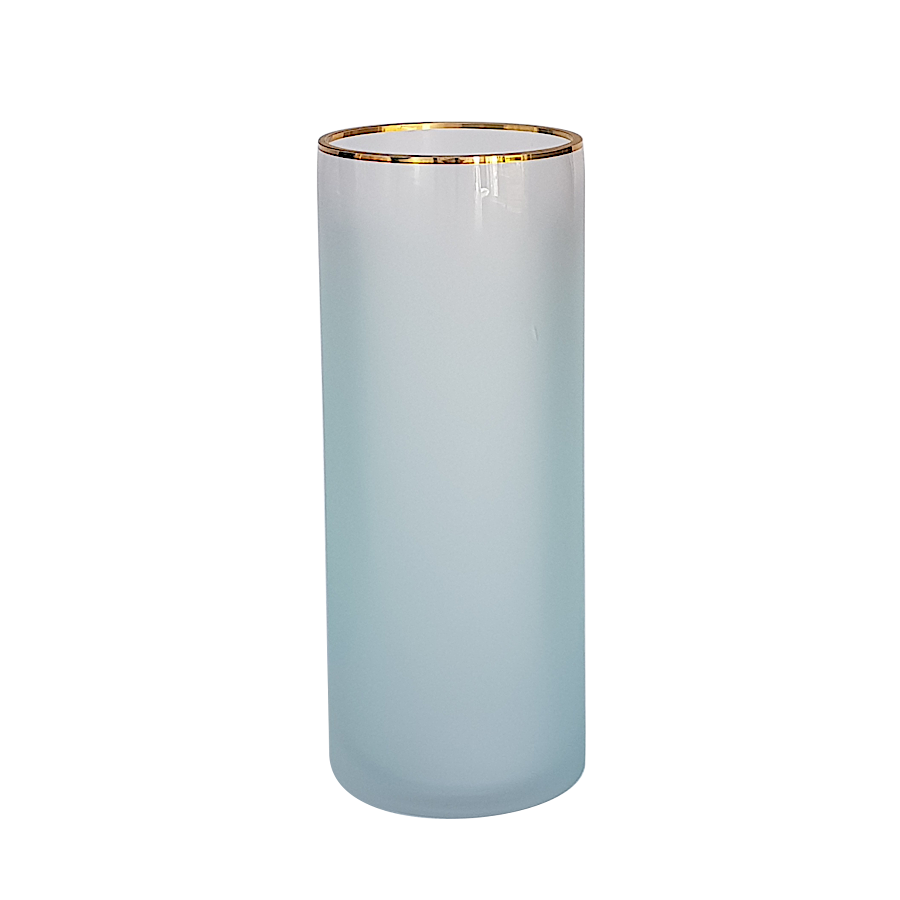 Vase givré bord doré en verre | Deco-Delight.com Vase givré bord doré en verre | Deco-Delight.com
