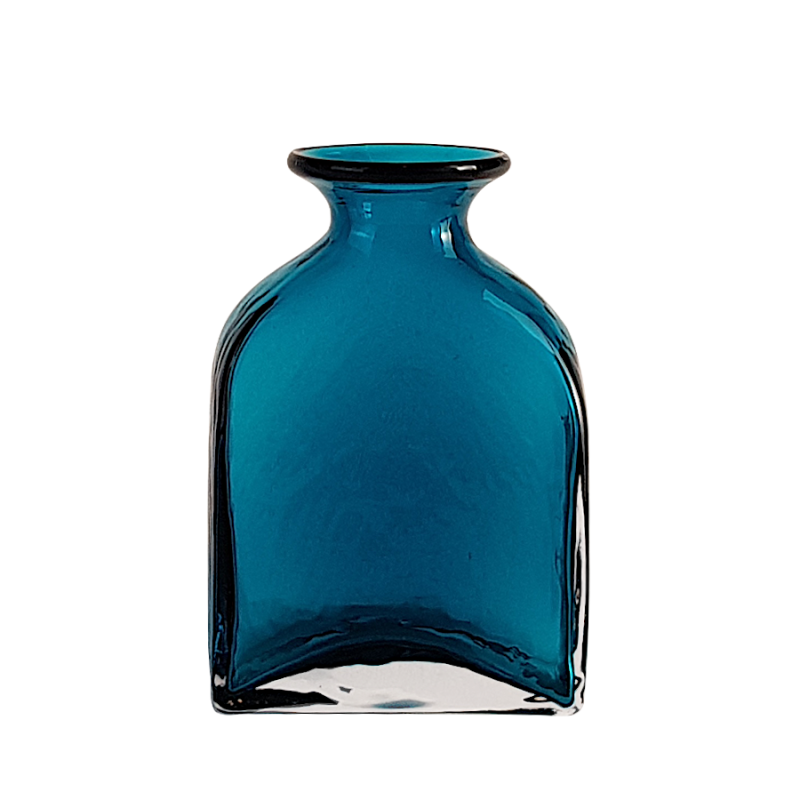 Vase flacon en verre bleu intense  | Deco-Delight.com Vase flacon en verre bleu intense  | Deco-Delight.com