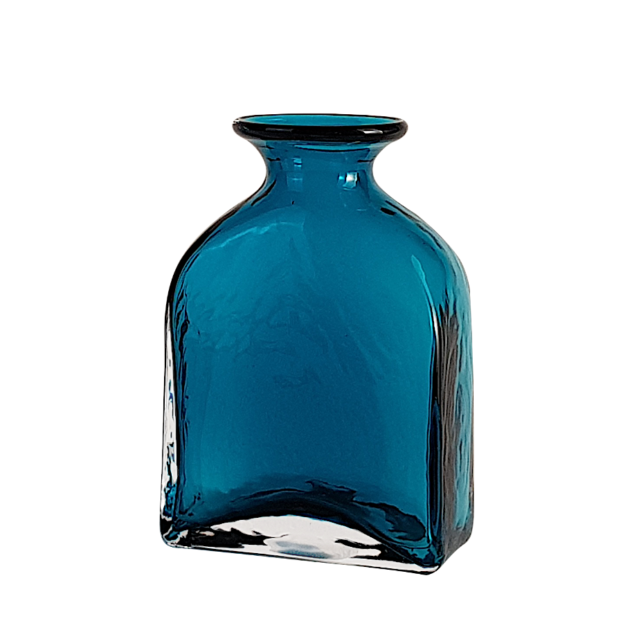 Vase flacon en verre bleu intense | Deco-Delight.com Vase flacon en verre bleu intense | Deco-Delight.com