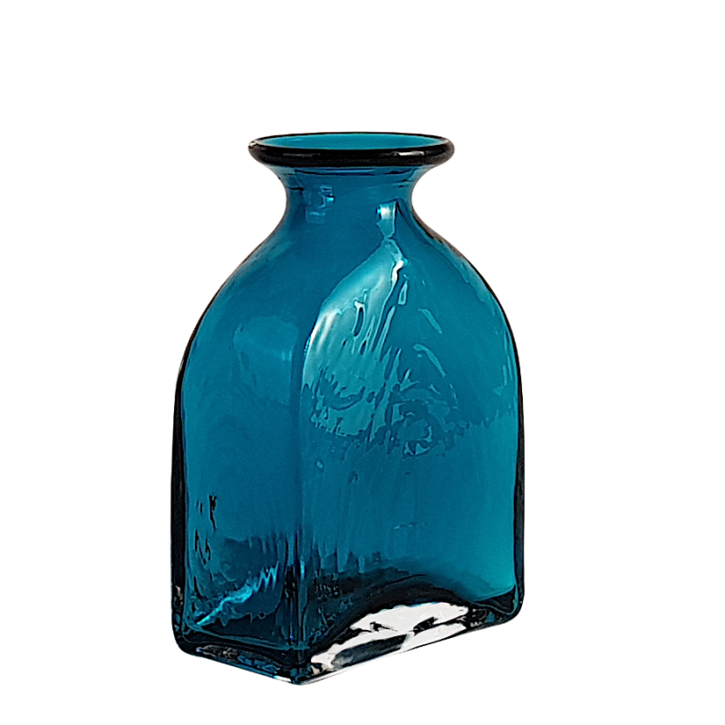 Vase flacon en verre bleu intense  | Deco-Delight.com Vase flacon en verre bleu intense  | Deco-Delight.com
