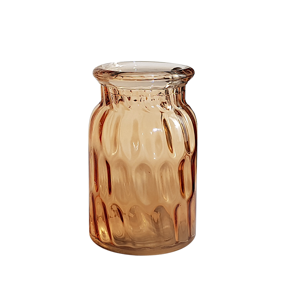 Vase brun en verre texturé relief | Deco-Delight.com Vase brun en verre texturé relief | Deco-Delight.com