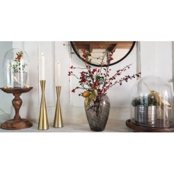 Vase en verre à croisillons noirs  | Deco-Delight.com