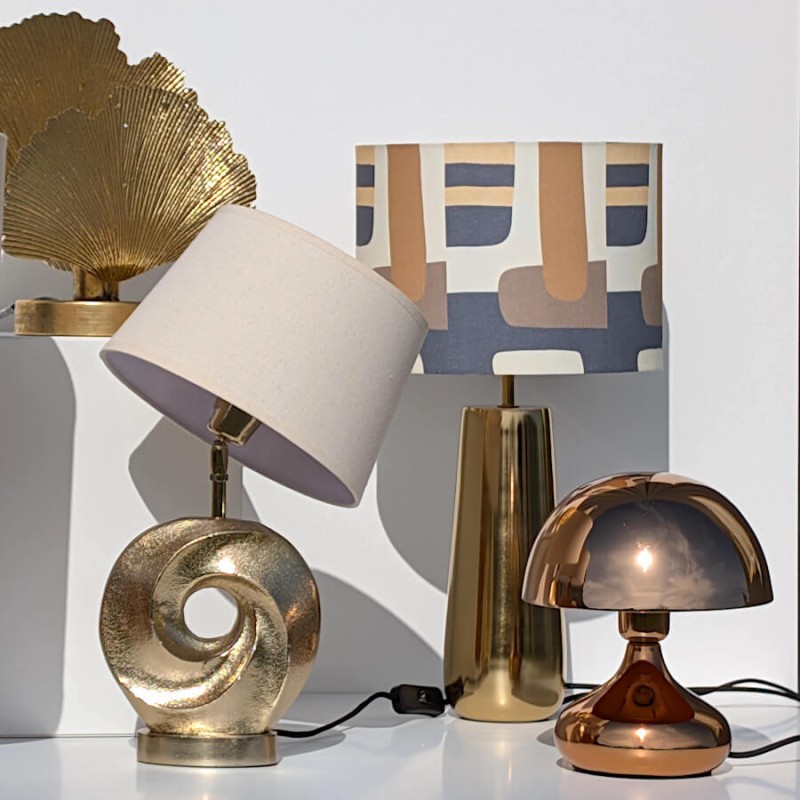 Lampe à poser dorée à tête pivotante Pix'Art H44 cm | Deco-Delight