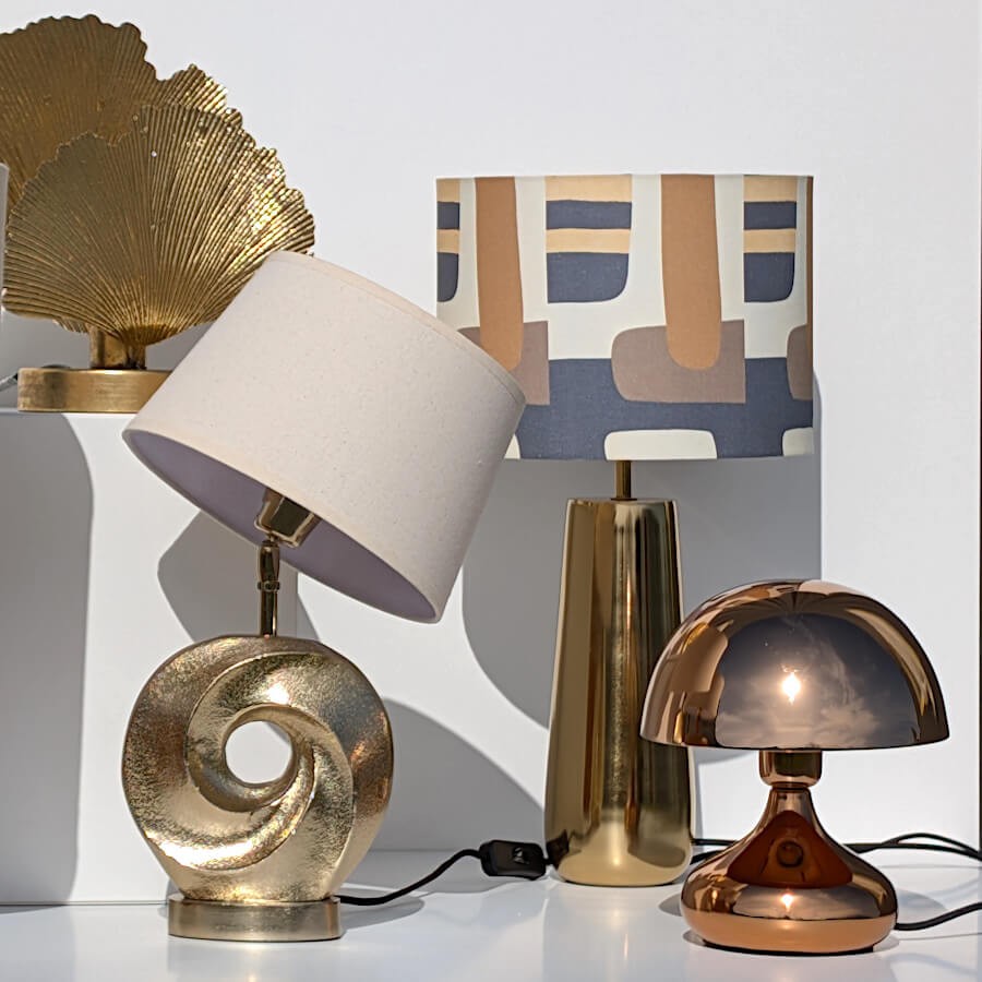 Lampe à poser dorée à tête pivotante Pix'Art H44 cm | Deco-Delight