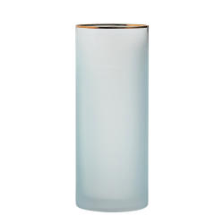 Vase givré bord doré en verre  | Deco-Delight.com