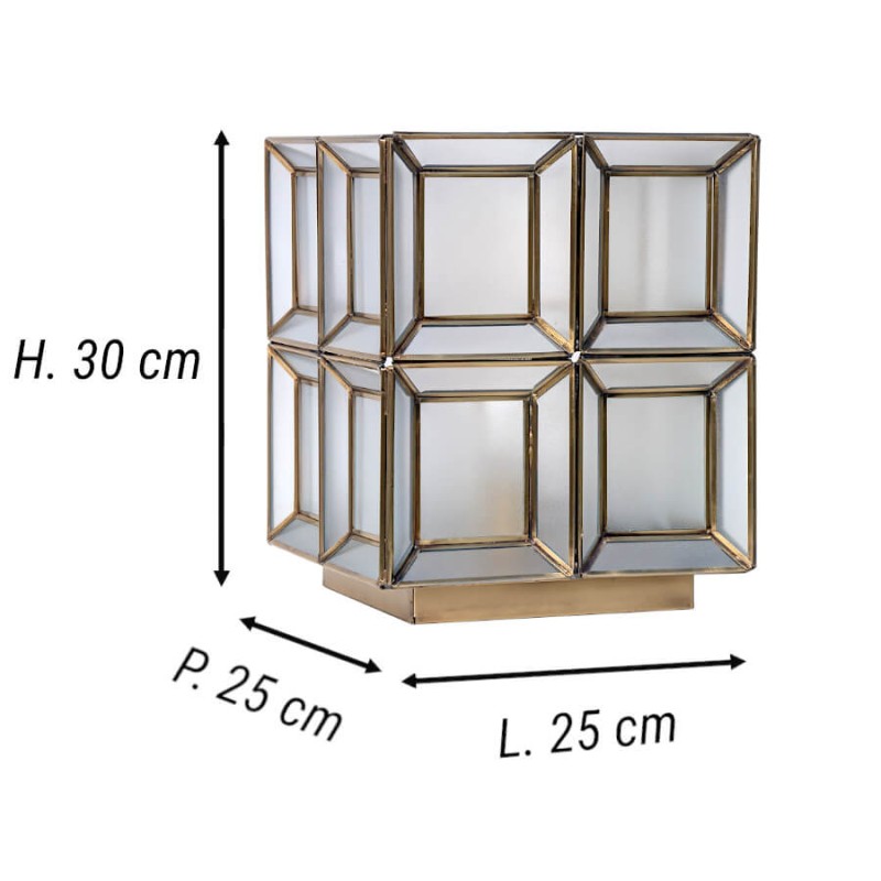 Schéma technique des dimensions : H30 cm x L25 cm x P25 cm pour une intégration facile dans votre déco.