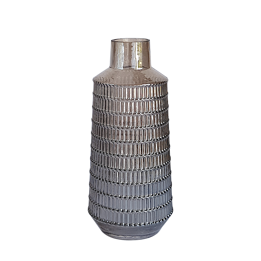 Vase en verre texturé gris moderne | Deco-Delight.com Vase en verre texturé gris moderne | Deco-Delight.com