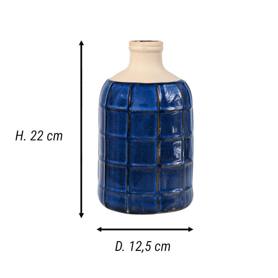 Schéma technique des dimensions : Hauteur 22 cm et Diamètre 12,5 cm.