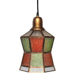 Suspension verre et métal style Tiffany D20 cm | Deco-Delight.com