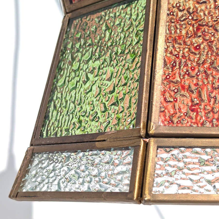 Suspension verre et métal style Tiffany D20 cm | Deco-Delight.com