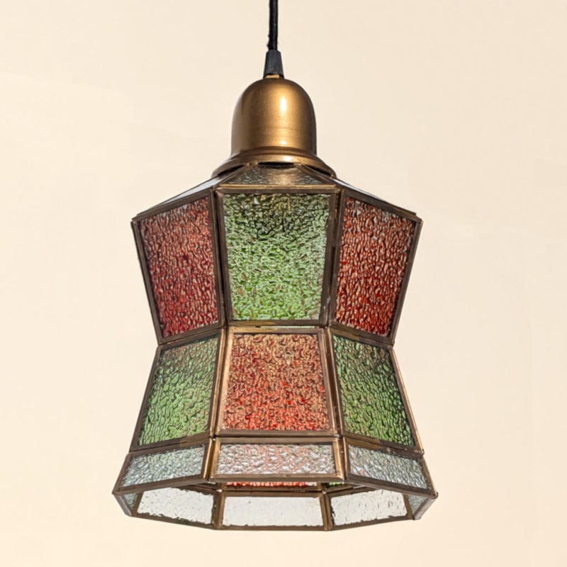 Suspension verre et métal style Tiffany D20 cm | Deco-Delight.com