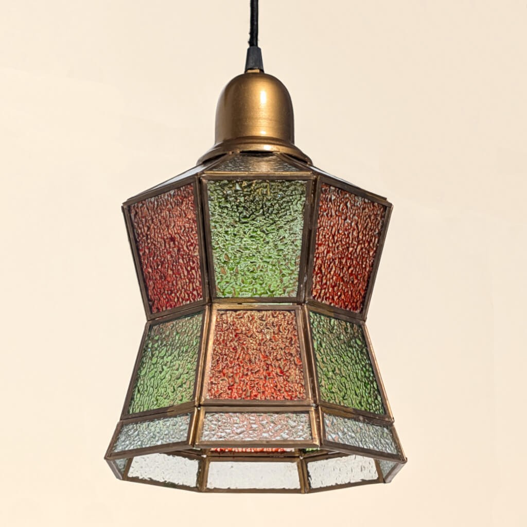 Suspension verre et métal style Tiffany D20 cm | Deco-Delight.com