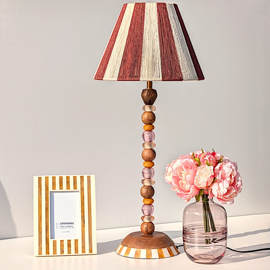 Vase en Verre Rose ou Gris épuré Saturne H18 cm | Deco-Delight