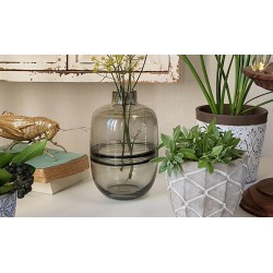 Vase en verre transparent H18 épuré  | Deco-Delight.com