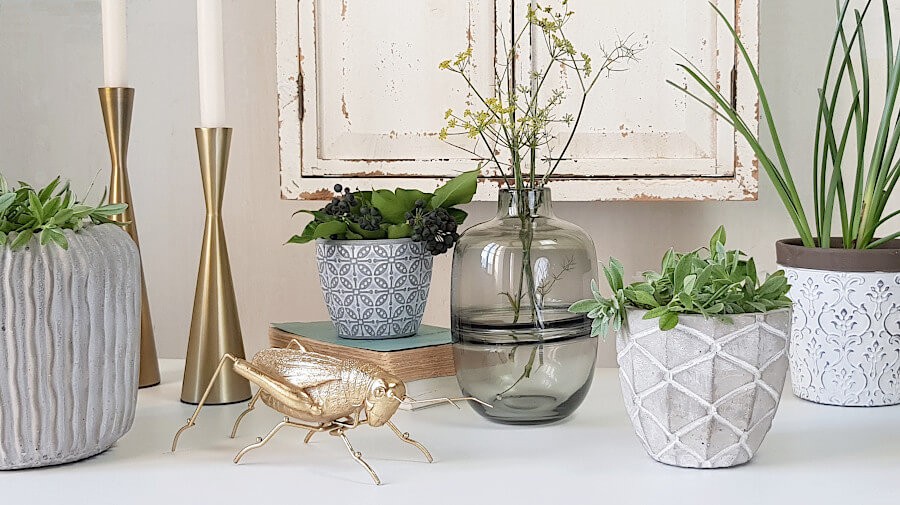 Vase en Verre Rose ou Gris épuré Saturne H18 cm | Deco-Delight