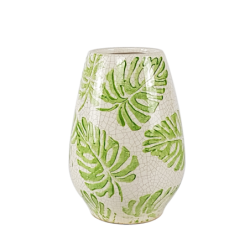 Vase feuille monstera exotique H21  | Deco-Delight.com
