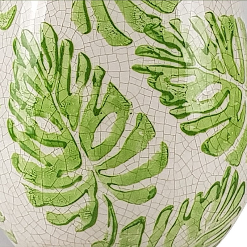 Vase feuille monstera exotique H21  | Deco-Delight.com