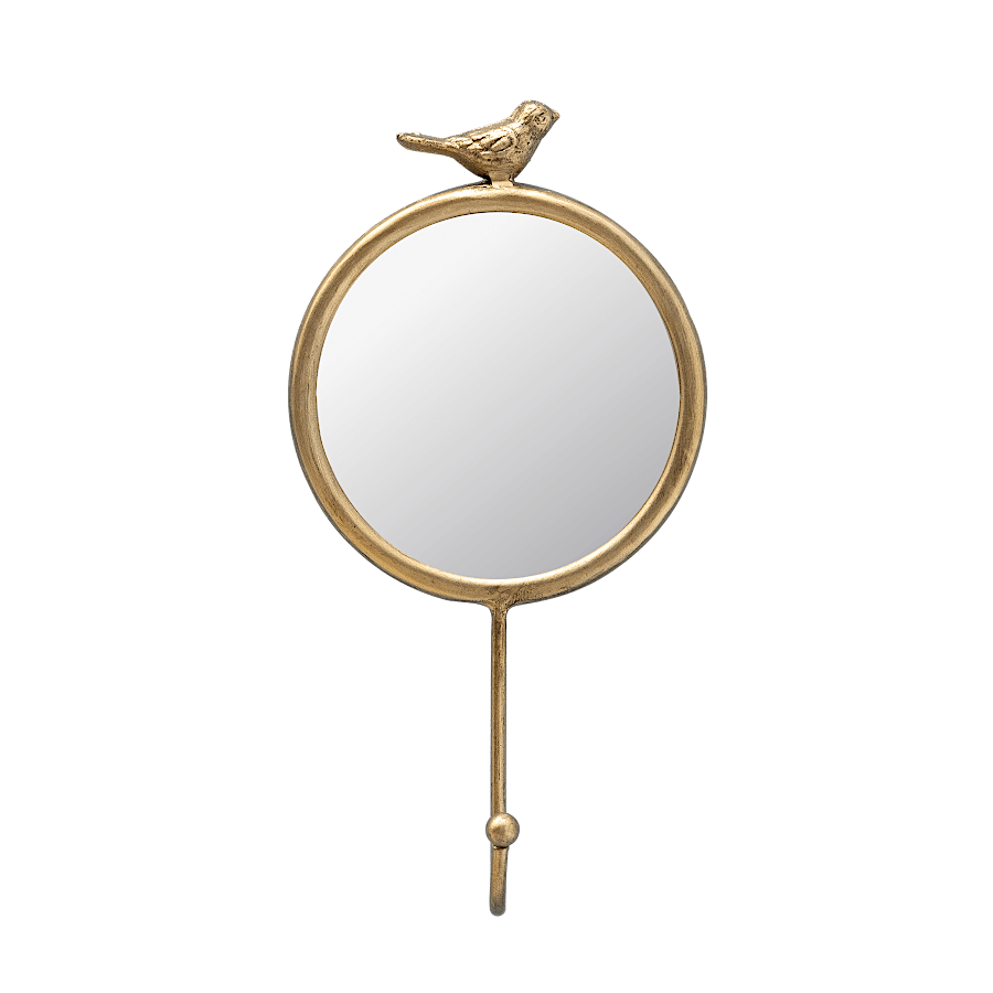 Miroir mural Oiseau doré avec crochet H25 cm | Deco-Delight.com
