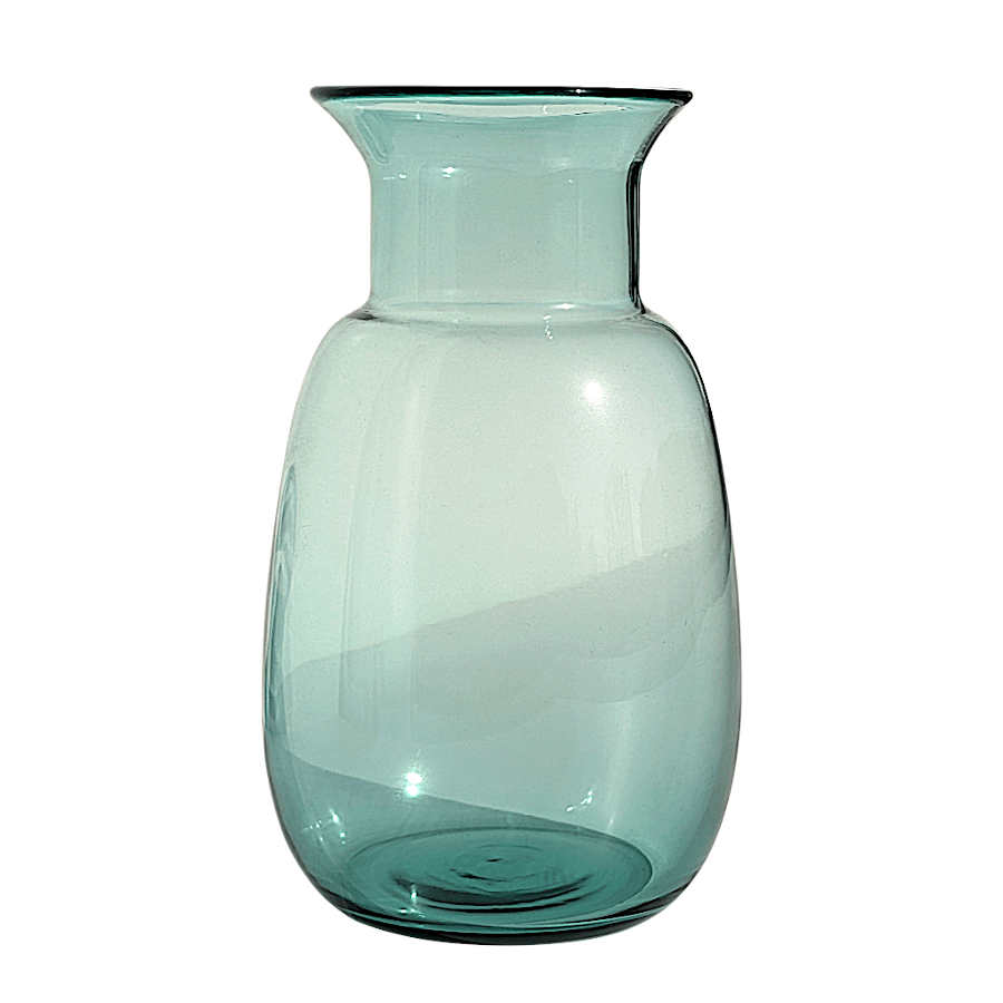 Vase verre bleu style scandinave H24 cm | Deco-Delight.com