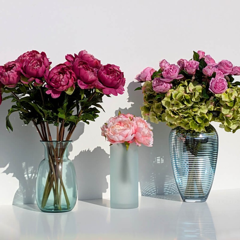 Vase verre bleu style scandinave H24 cm | Deco-Delight.com