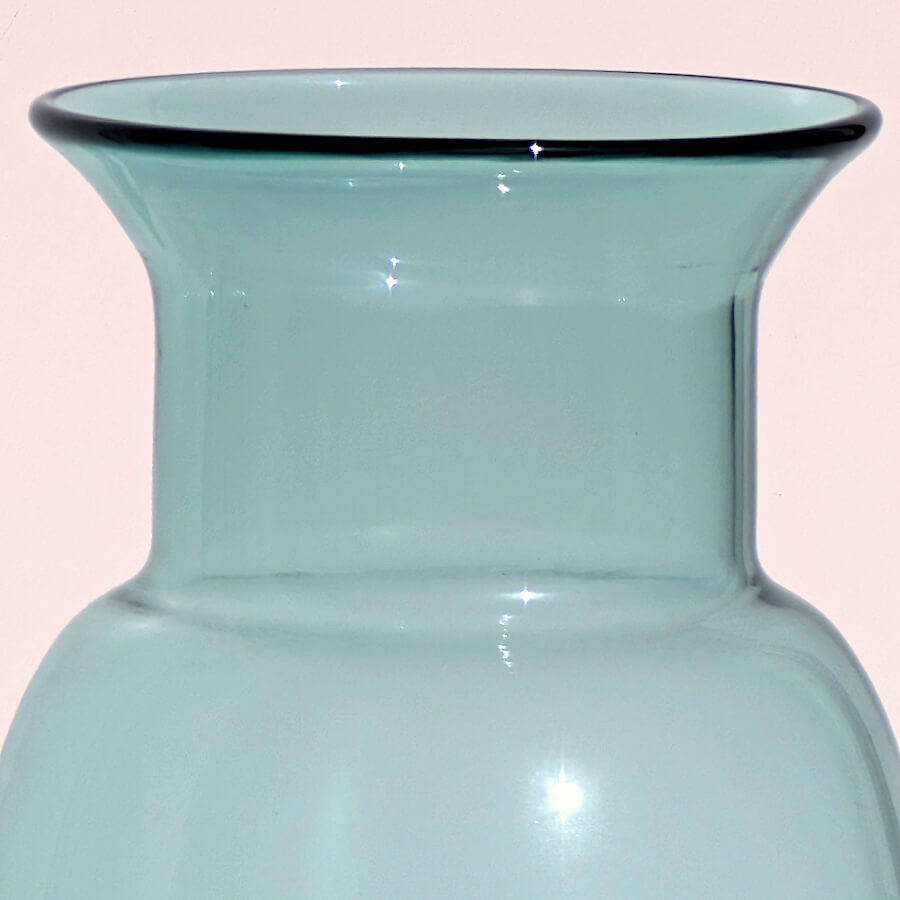 Vase verre bleu style scandinave H24 cm | Deco-Delight.com