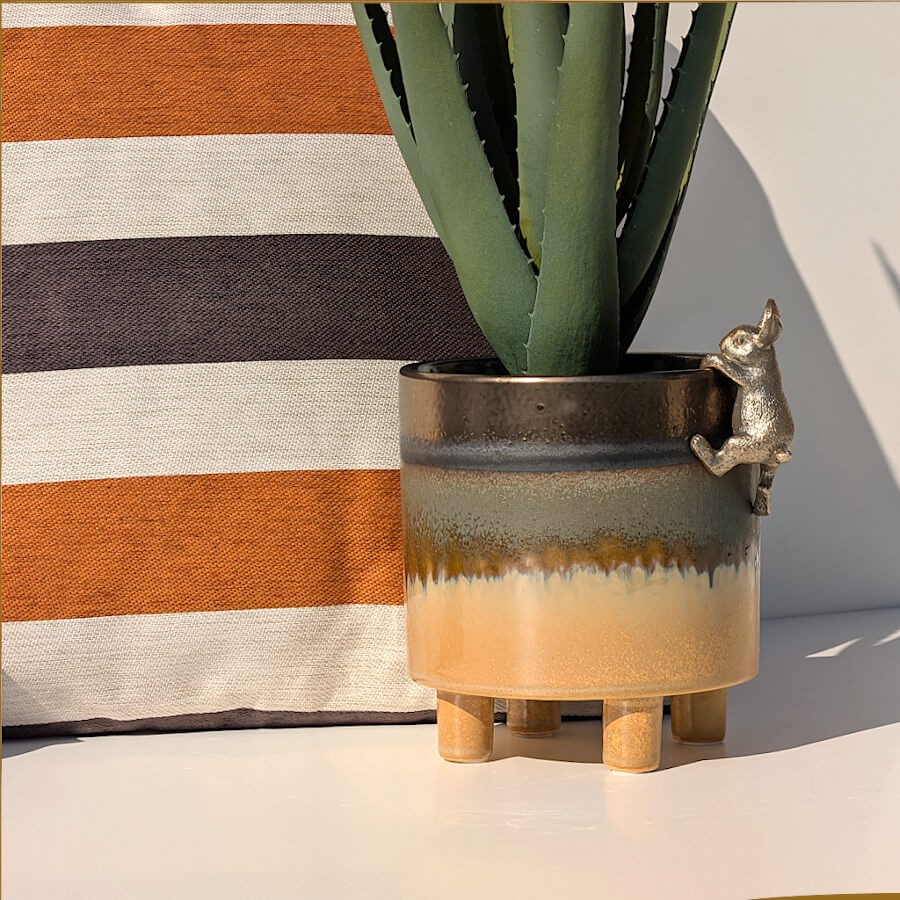 Cache-pot Céramique sur Pieds Couleurs Tons Dégradés | Deco-Delight