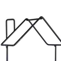 Soliflore maison métal noir et verre H28.5  | Deco-Delight.com