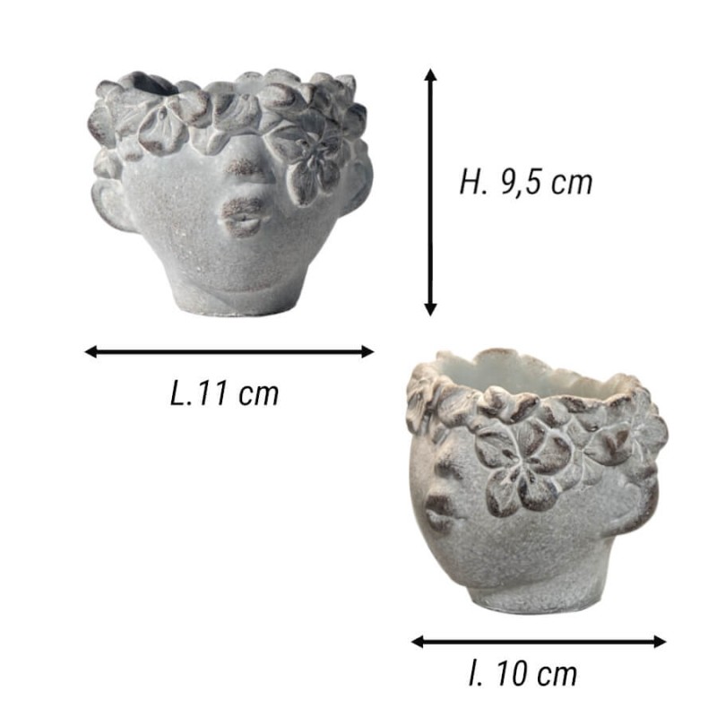 Schéma technique : H 9,5 cm x L 11 cm x l 10 cm.