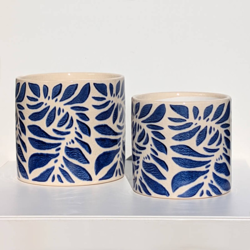 Présentation du duo : le grand modèle H13 cm et le petit H11 cm.