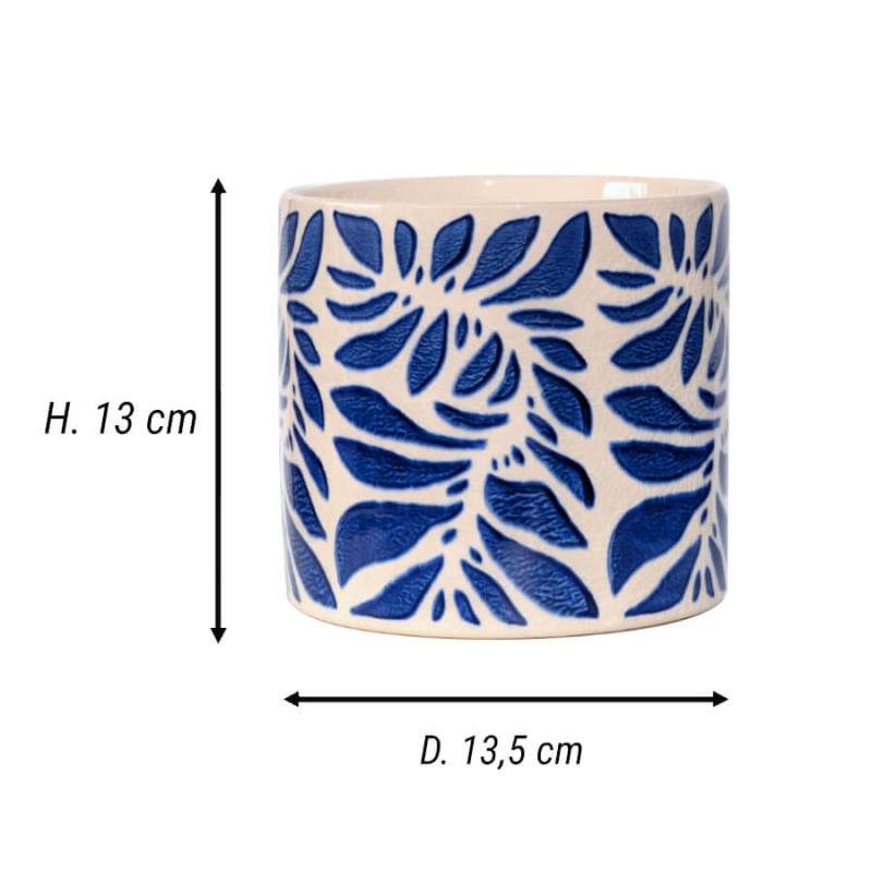 Schéma technique : Hauteur 13 cm x Diamètre 13,5 cm.