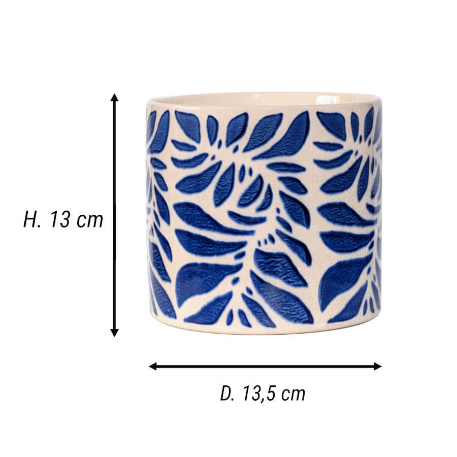 Schéma technique : Hauteur 13 cm x Diamètre 13,5 cm.