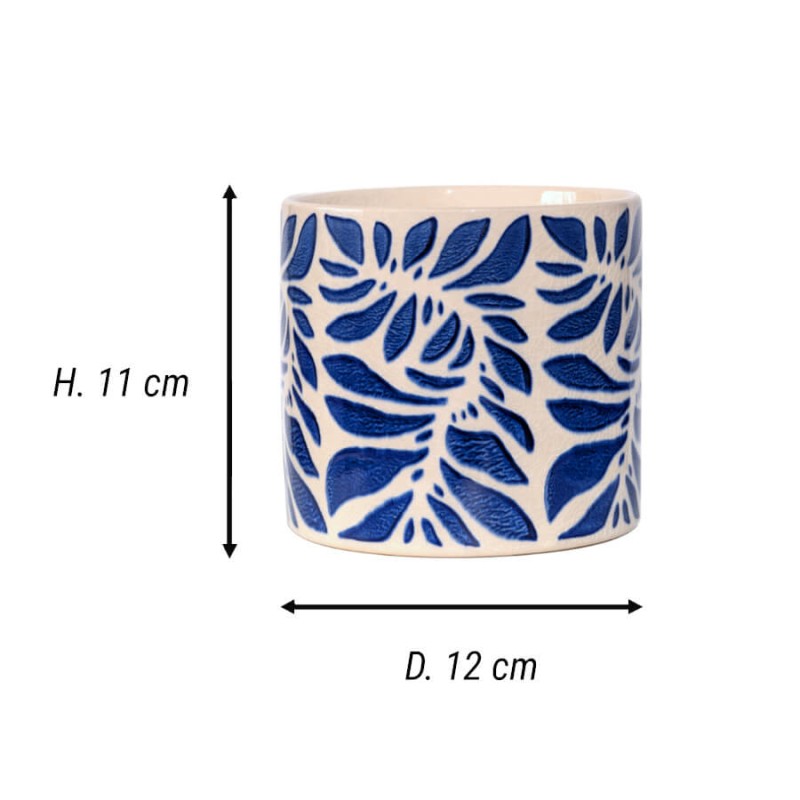 Dimensions précises : Hauteur 11 cm et Diamètre 12 cm.