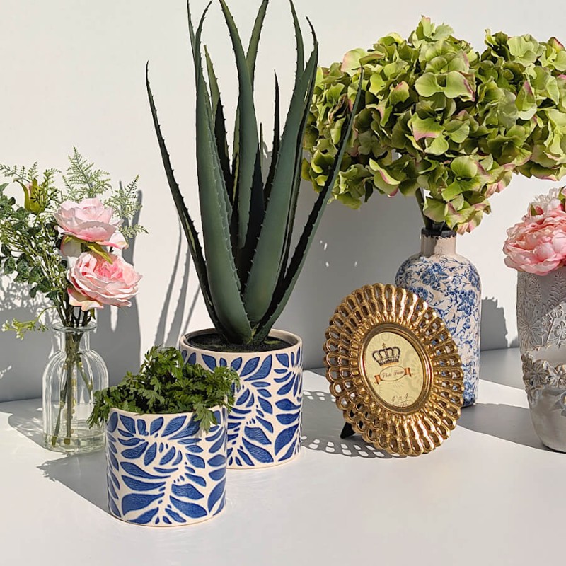 Intégration dans un décor végétal avec l'Aloe Vera artificielle de la collection Deco-Delight.