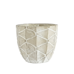 Cache-pot ciment motifs ananas H10.5  | Deco-Delight.com