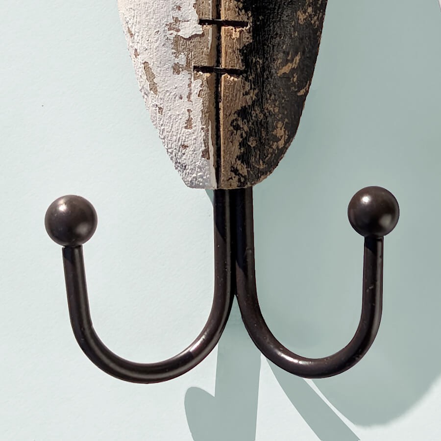 Patère Poisson Bois et Métal Style Bord de Mer | Deco-Delight