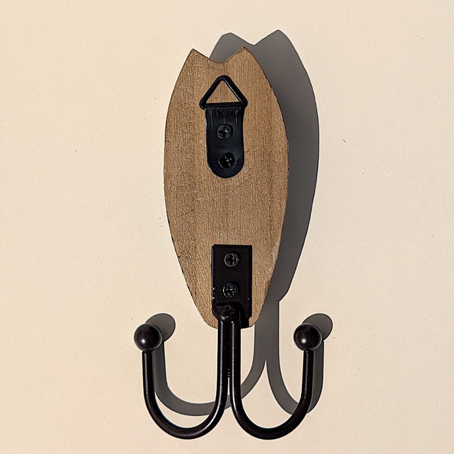 Patère Poisson Bois et Métal Style Bord de Mer | Deco-Delight