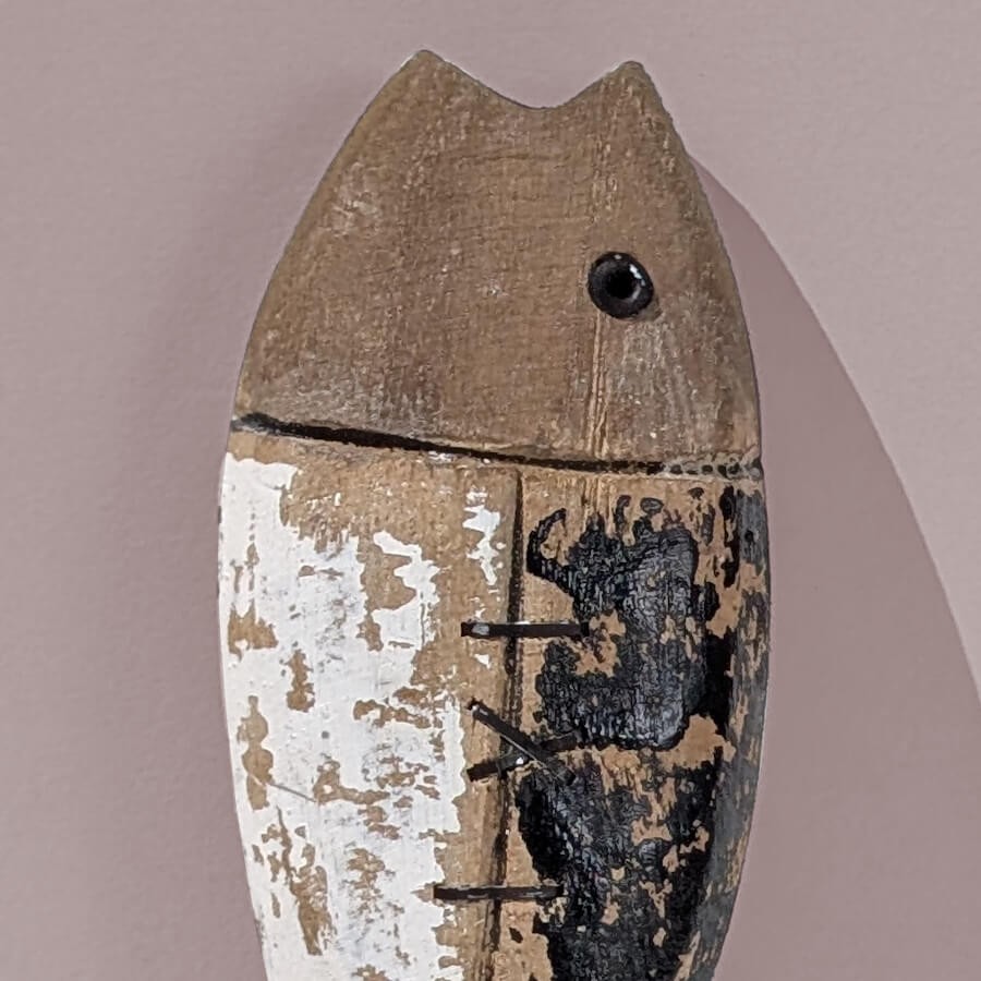 Patère Poisson Bois et Métal Style Bord de Mer | Deco-Delight