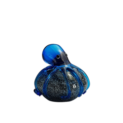 Presse-papier pieuvre verre bleu H9.5  | Deco-Delight.com