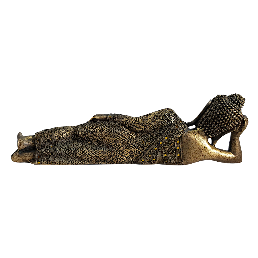Bouddha doré Parinirvana en résine L43  | Deco-Delight.com