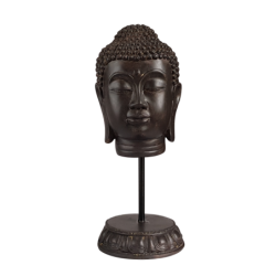 Tête de Bouddha en résine H34 déco zen  | Deco-Delight.com