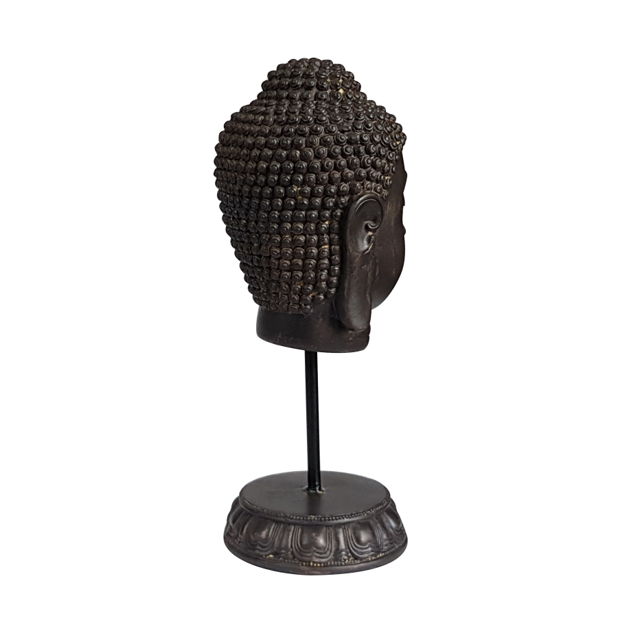 Tête de Bouddha en résine H34 déco zen  | Deco-Delight.com