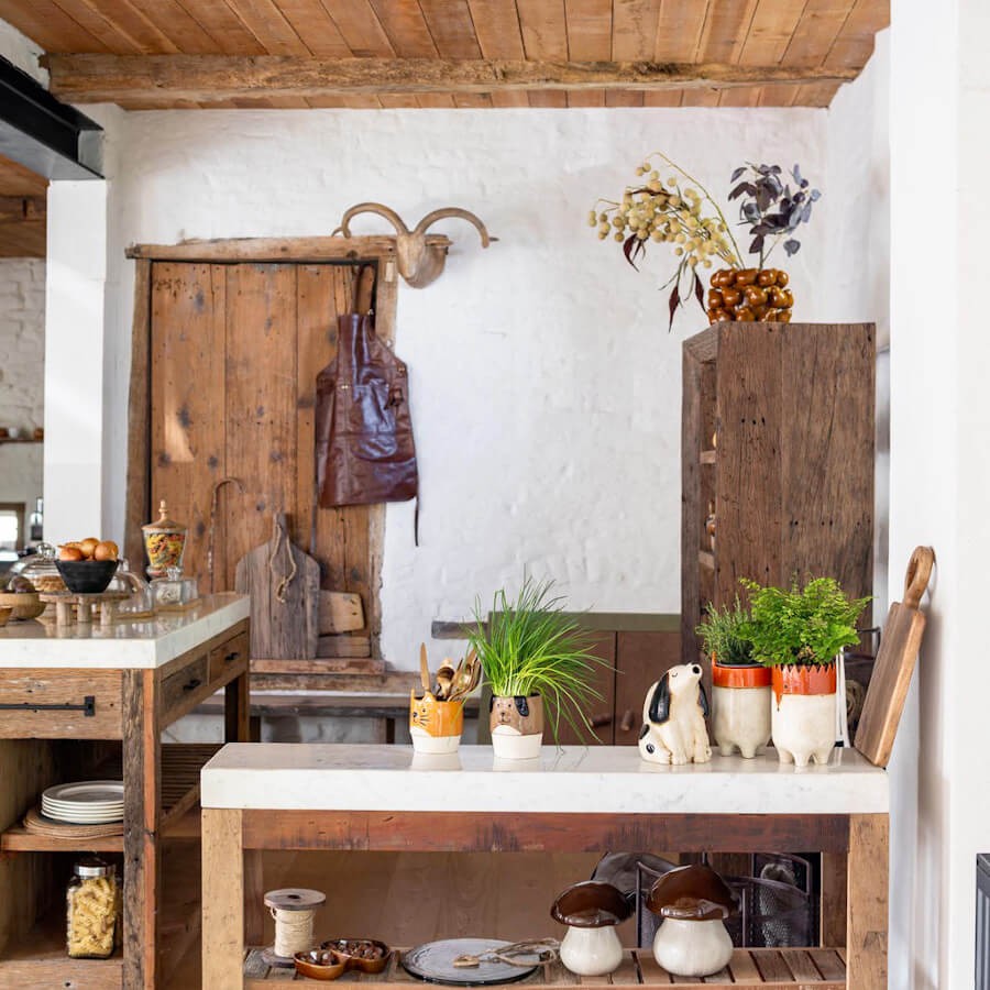 Cache-pot-tete-renard-pieds-h21-ocre-beige