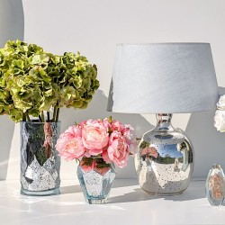 Vase géométrique turquoise mercurisé  | Deco-Delight.com