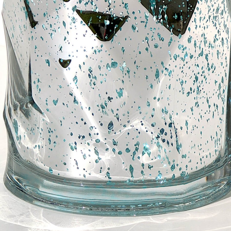 Vase géométrique turquoise mercurisé  | Deco-Delight.com