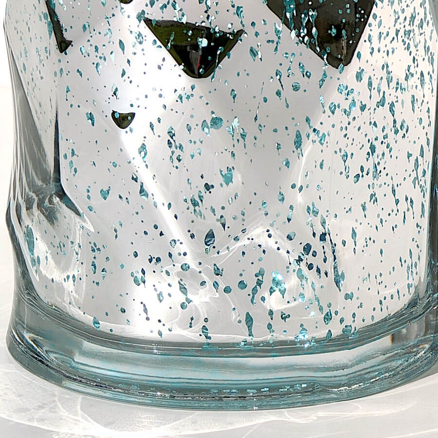 Vase géométrique turquoise mercurisé  | Deco-Delight.com