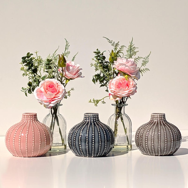 Vase boule oursin en céramique H12 cm | Deco-Delight.com