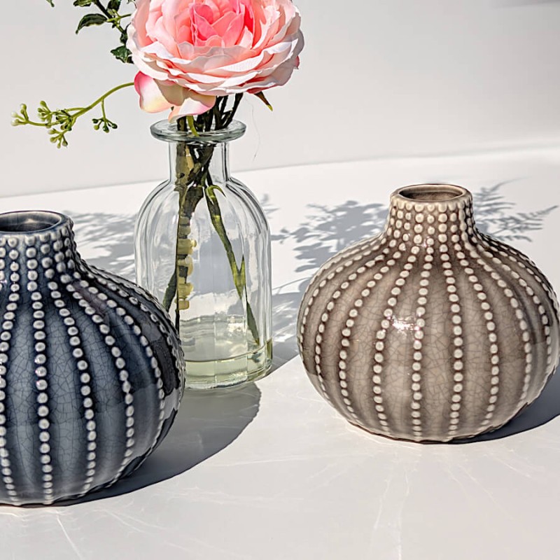 Vase boule oursin en céramique H12 cm | Deco-Delight.com