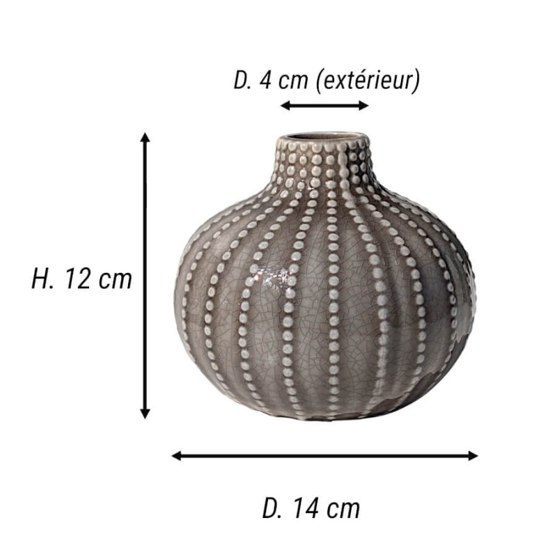Vase boule oursin en céramique H12 cm | Deco-Delight.com