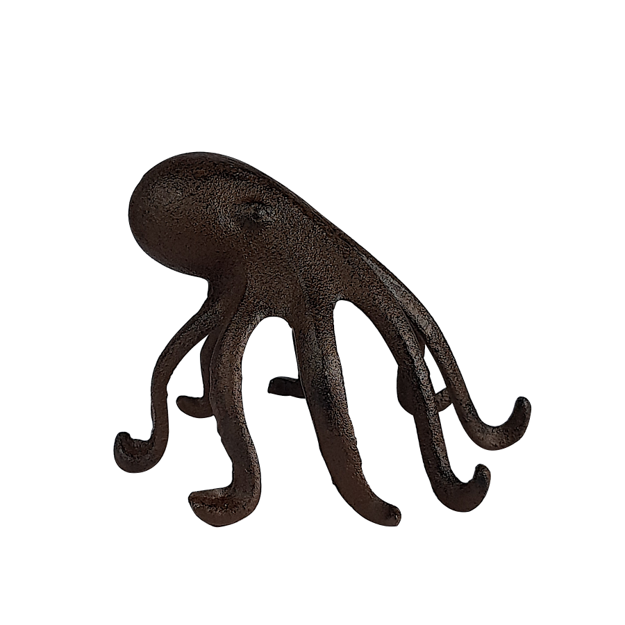 Pieuvre déco en fer forgé patiné H12 | Deco-Delight.com Pieuvre déco en fer forgé patiné H12 | Deco-Delight.com