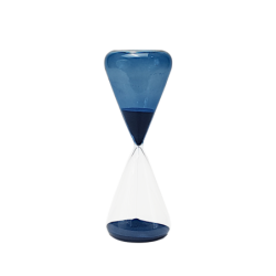 Sablier bleu foncé en verre  | Deco-Delight.com